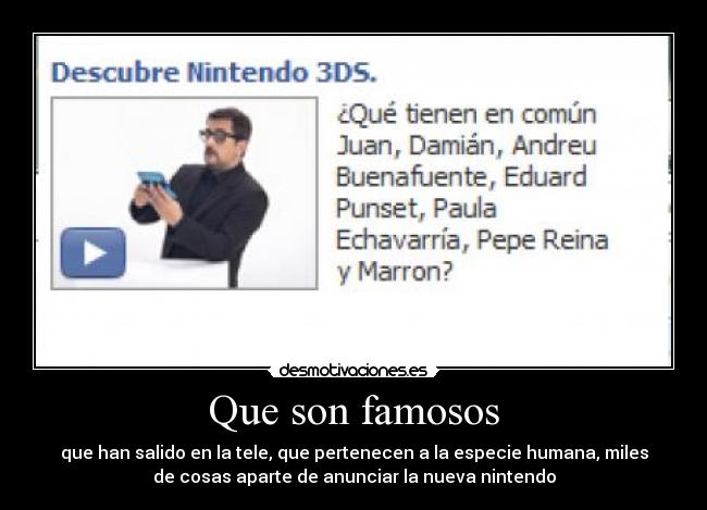 Que son famosos -