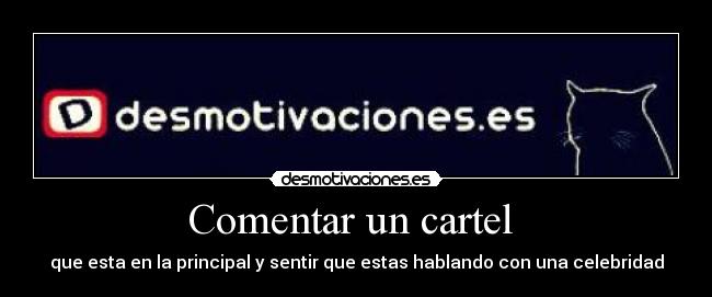Comentar un cartel -