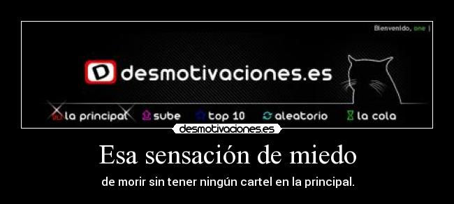 Esa sensación de miedo - 
