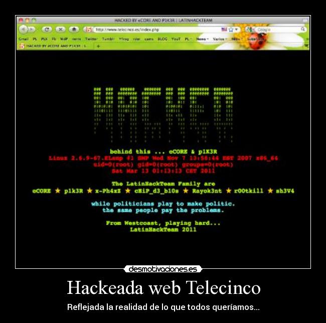 Hackeada web Telecinco -