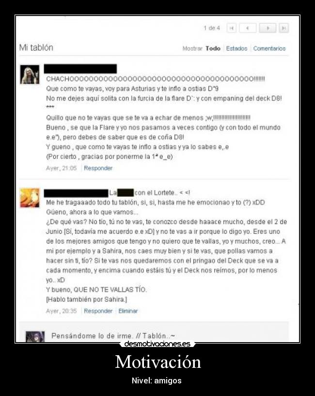 Motivación - Nivel: amigos