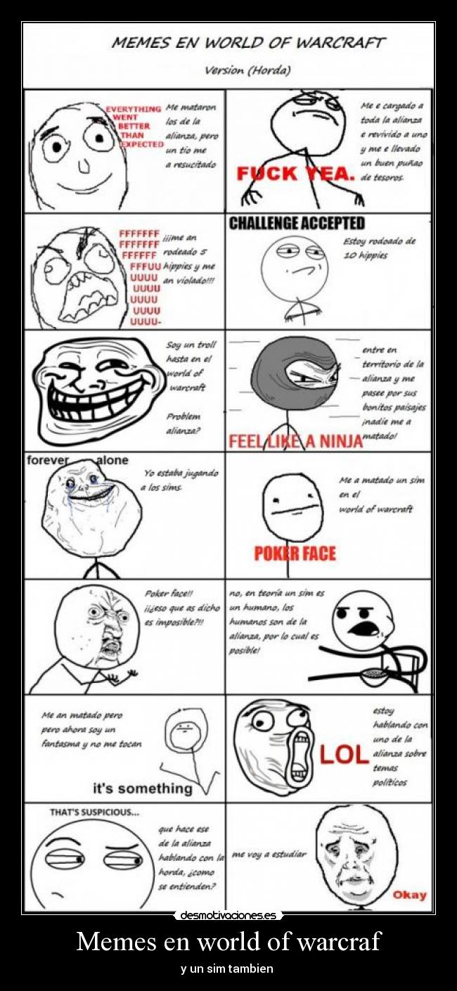 Memes en world of warcraf - y un sim tambien