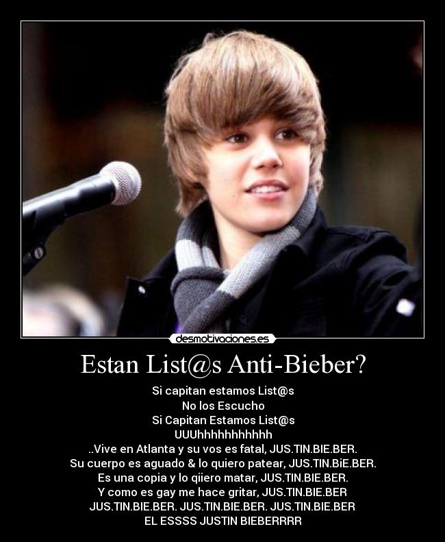 Estan List@s Anti-Bieber? -