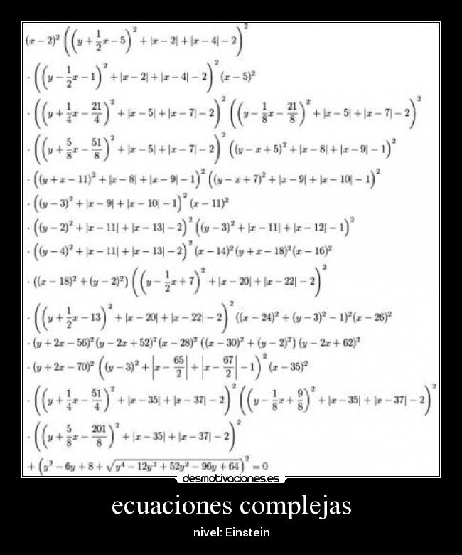 ecuaciones complejas -