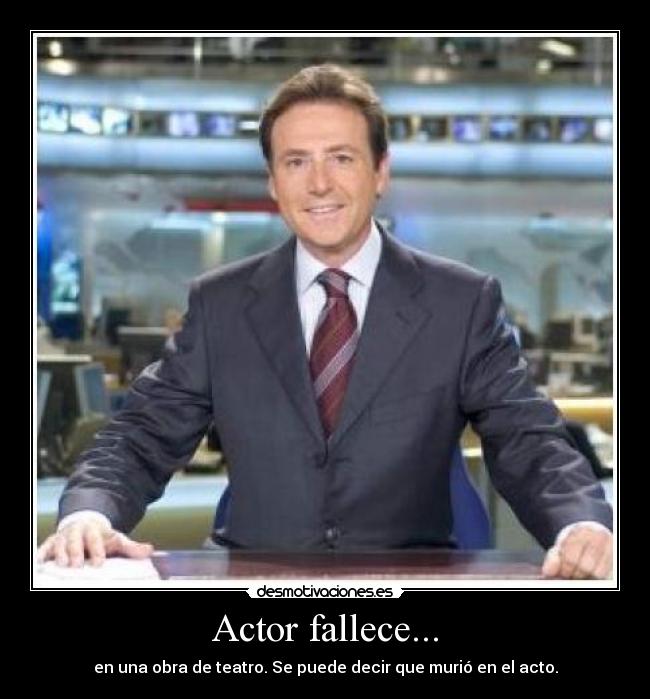 Actor fallece... -