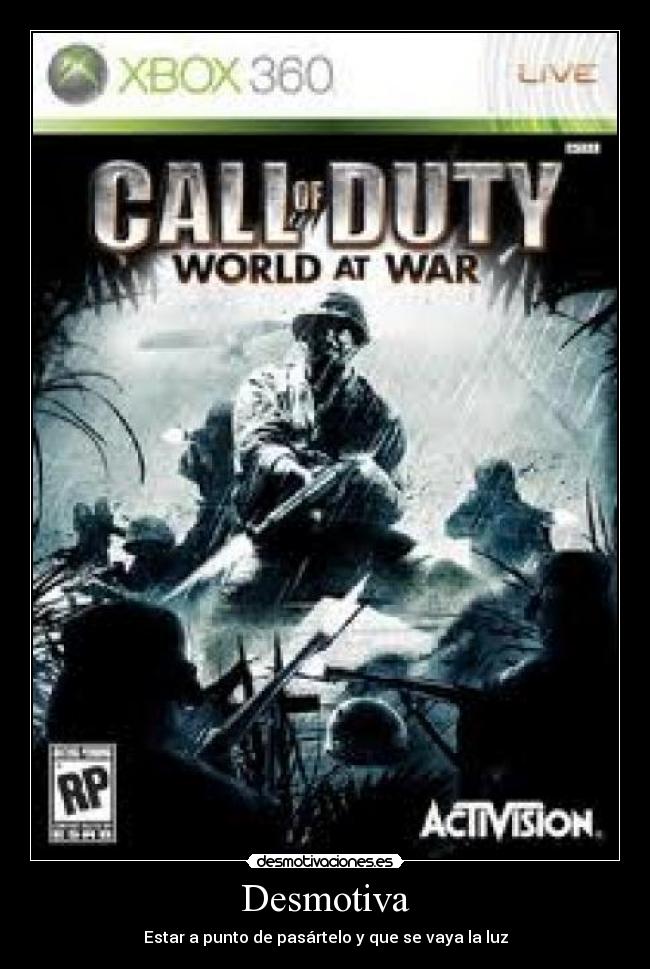 Desmotiva - Estar a punto de pasártelo y que se vaya la luz