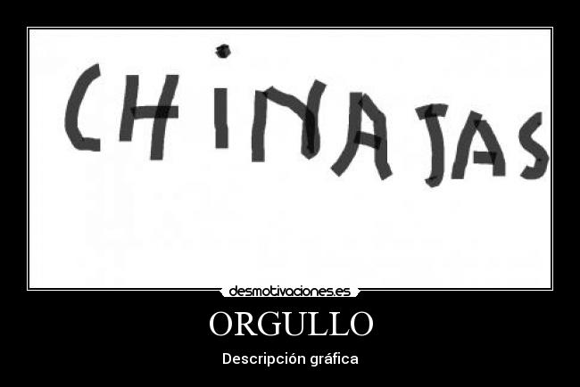 ORGULLO - Descripción gráfica