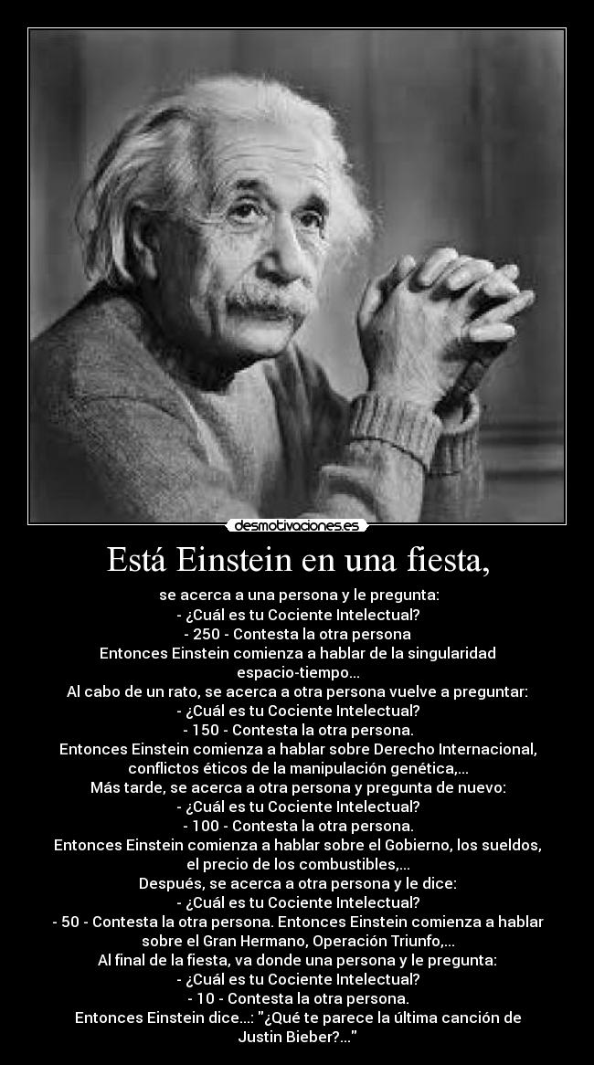 Está Einstein en una fiesta, -