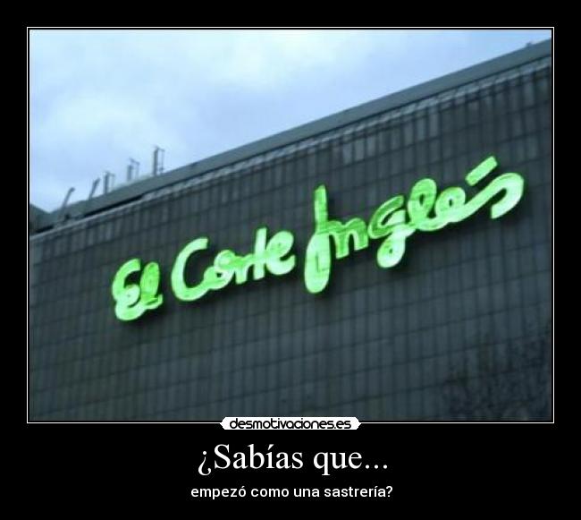 ¿Sabías que... - empezó como una sastrería?