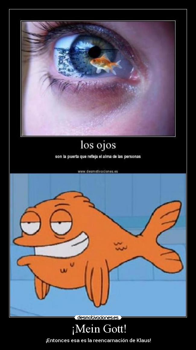 ¡Mein Gott! - ¡Entonces esa es la reencarnación de Klaus!