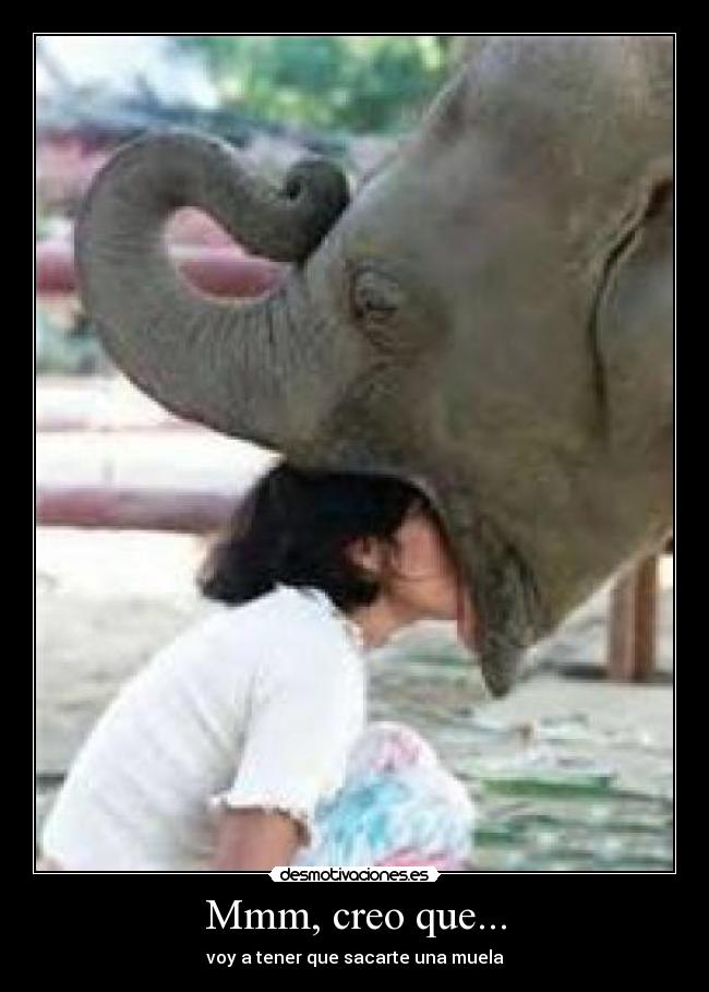 Mmm, creo que... - voy a tener que sacarte una muela
