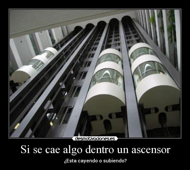 Si se cae algo dentro un ascensor - 