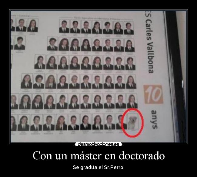 Con un máster en doctorado -
