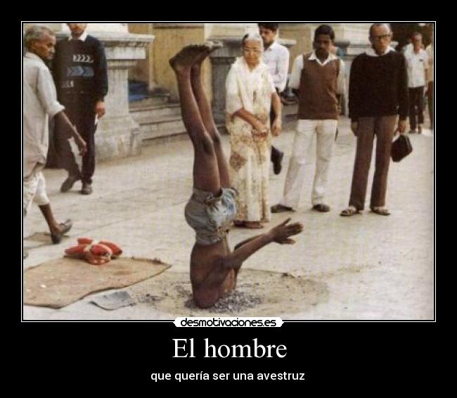 El hombre - que quería ser una avestruz