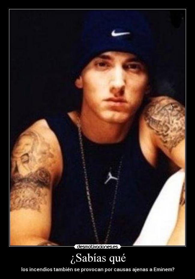 ¿Sabías qué - los incendios también se provocan por causas ajenas a Eminem?