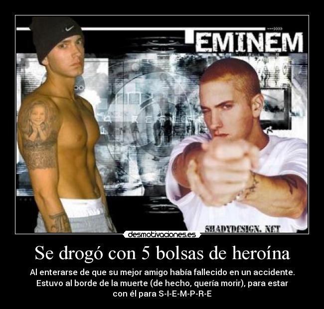 Se drogó con 5 bolsas de heroína - 