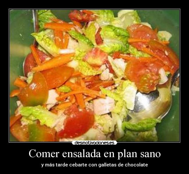 Comer ensalada en plan sano - 