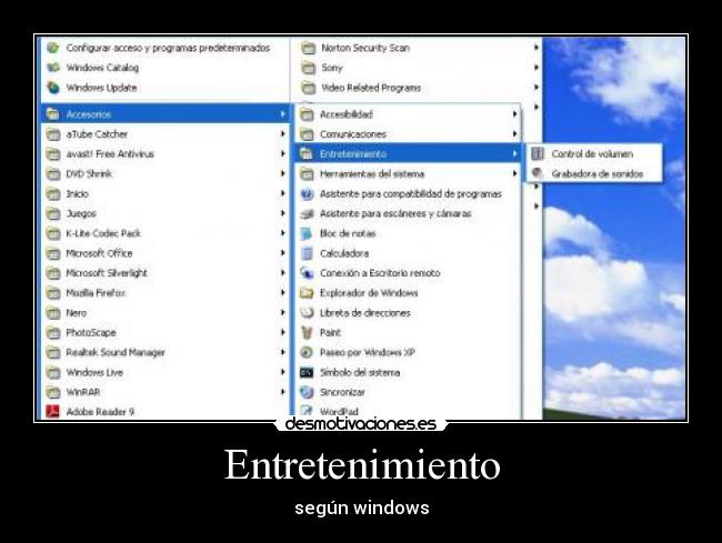 Entretenimiento - según windows