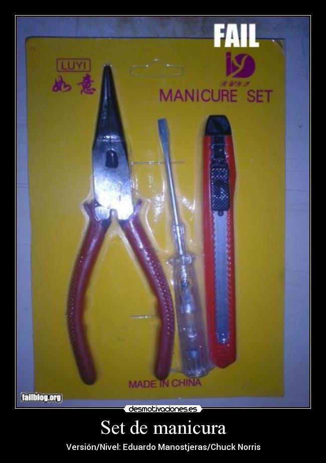 carteles set manicura desmotivaciones