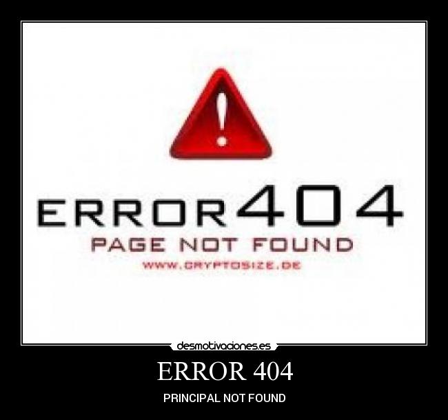 ERROR 404 - PRINCIPAL NOT FOUND