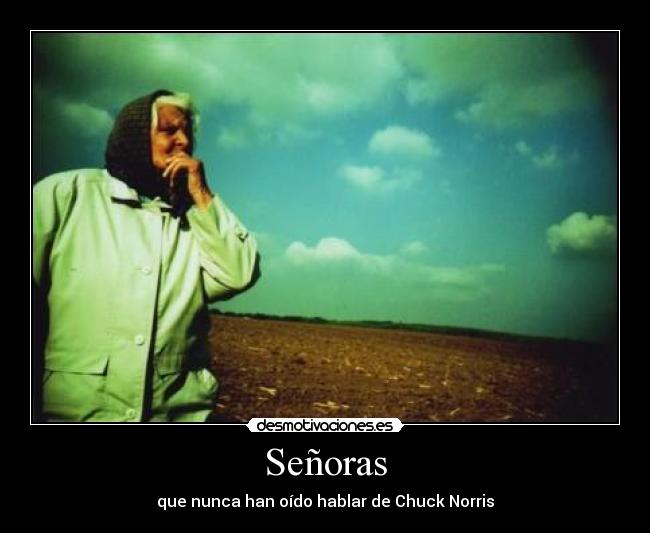 Señoras - que nunca han oído hablar de Chuck Norris