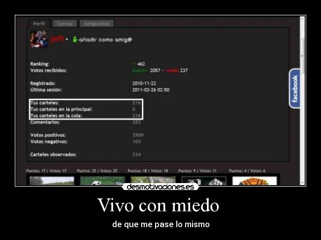 Vivo con miedo - de que me pase lo mismo