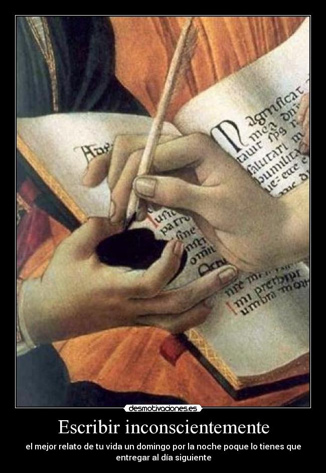 Escribir inconscientemente -