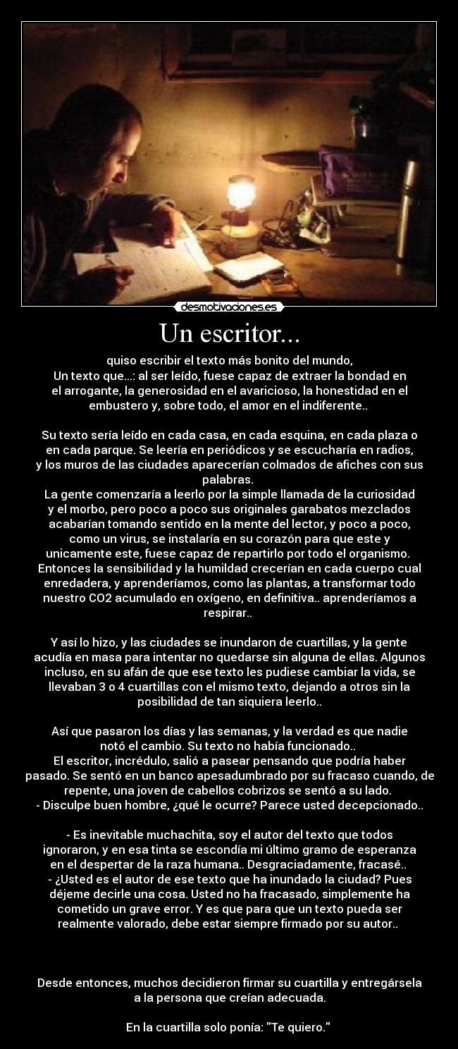 Un escritor... -