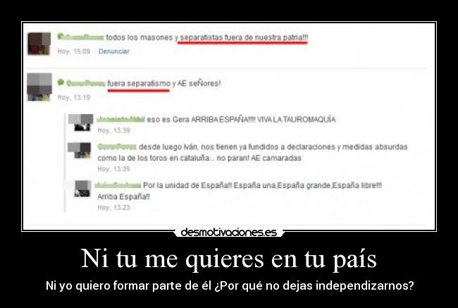 Ni tu me quieres en tu país -