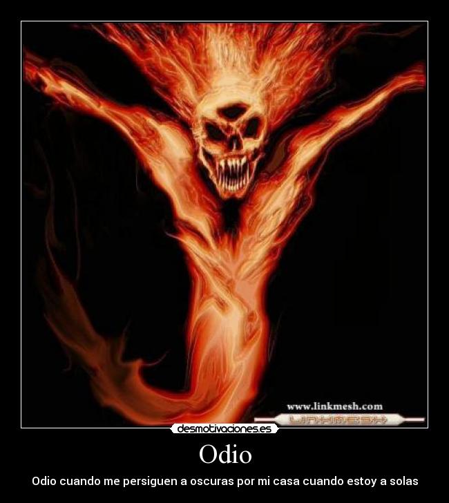 Odio - Odio cuando me persiguen a oscuras por mi casa cuando estoy a solas