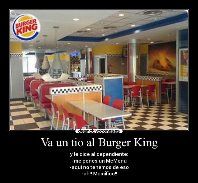 Va un tio al Burger King -