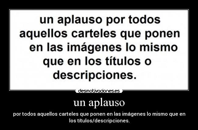 un aplauso - 