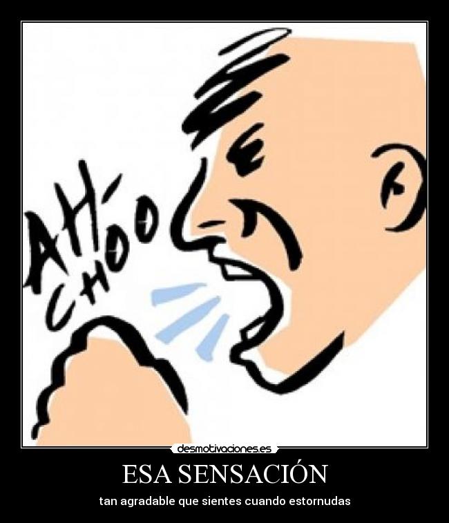 ESA SENSACIÓN - tan agradable que sientes cuando estornudas