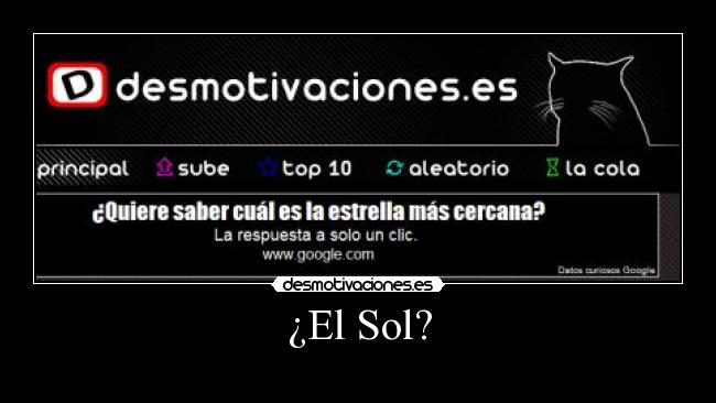 ¿El Sol? - 