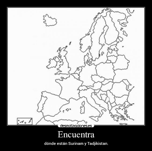 Encuentra - dónde están Surinam y Tadjikistan.