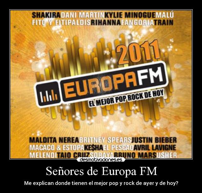 carteles europa fm musica cantante pop rock desmotivaciones