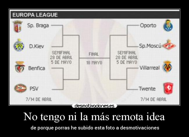 No tengo ni la más remota idea - de porque porras he subido esta foto a desmotivaciones