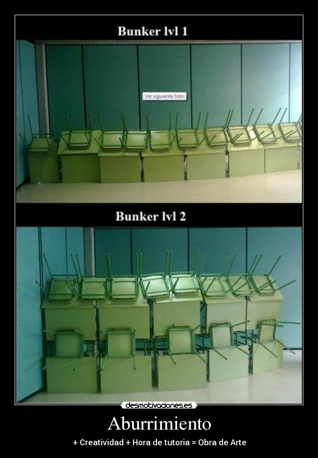 carteles aburrimiento bunker tutoria desmotivaciones