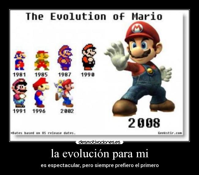 la evolución para mi -