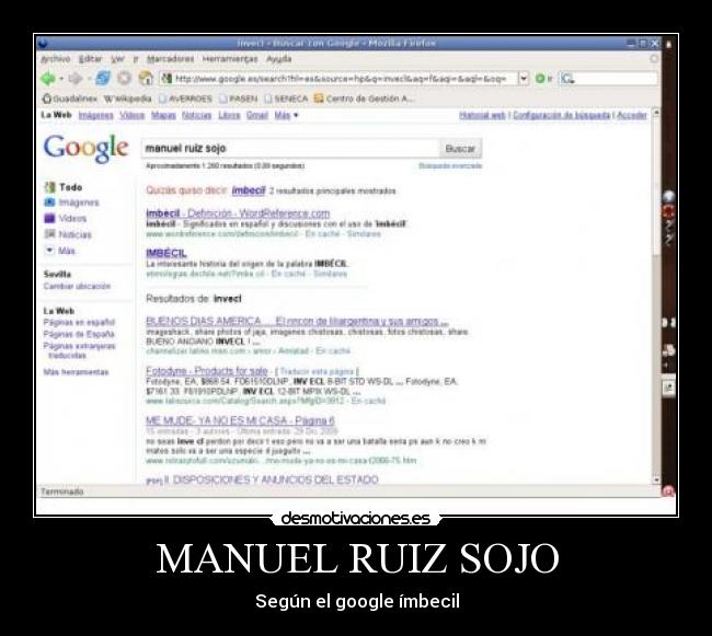 MANUEL RUIZ SOJO - Según el google ímbecil