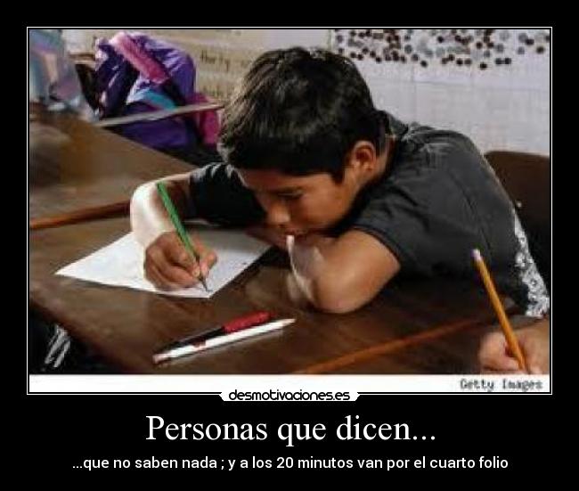 Personas que dicen... - 