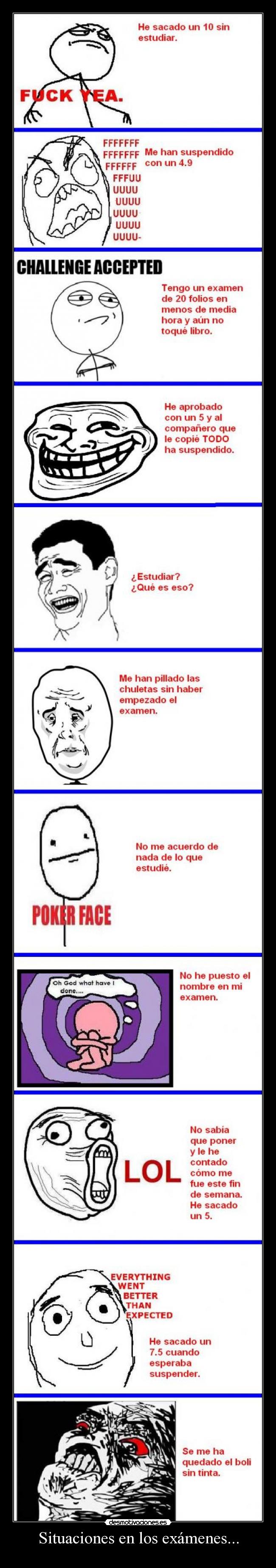 Situaciones en los exámenes... - 