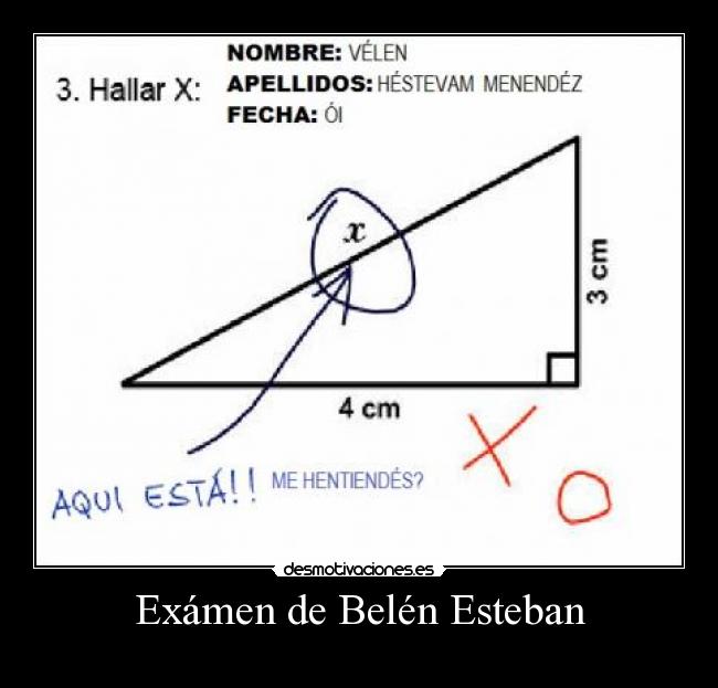 Exámen de Belén Esteban - 