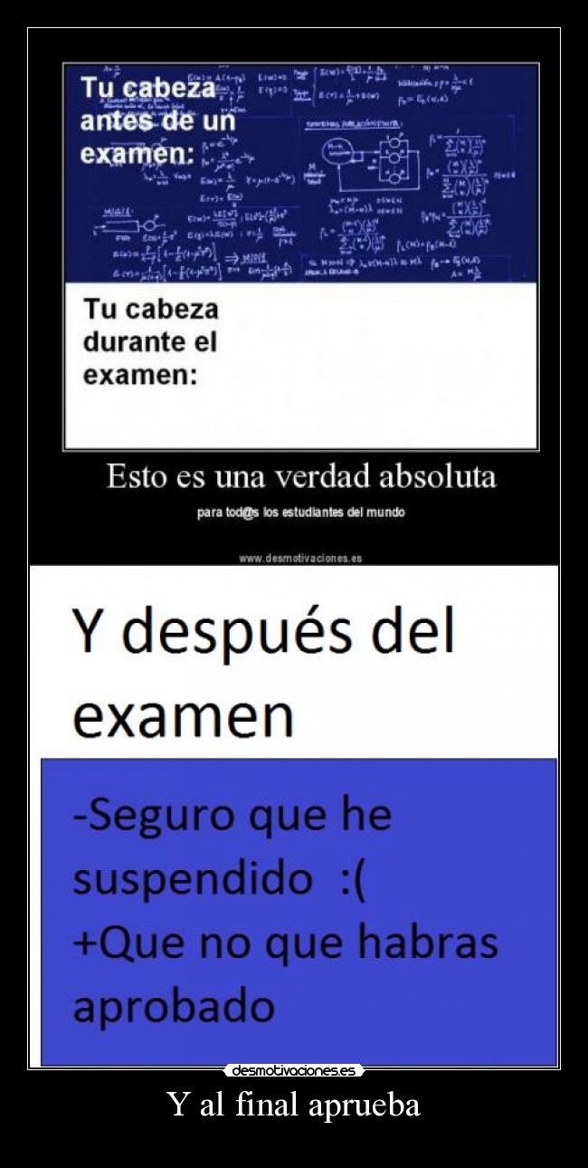 Y al final aprueba - 