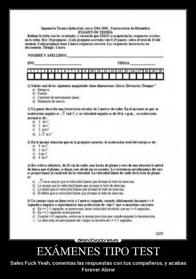 EXÁMENES TIPO TEST -