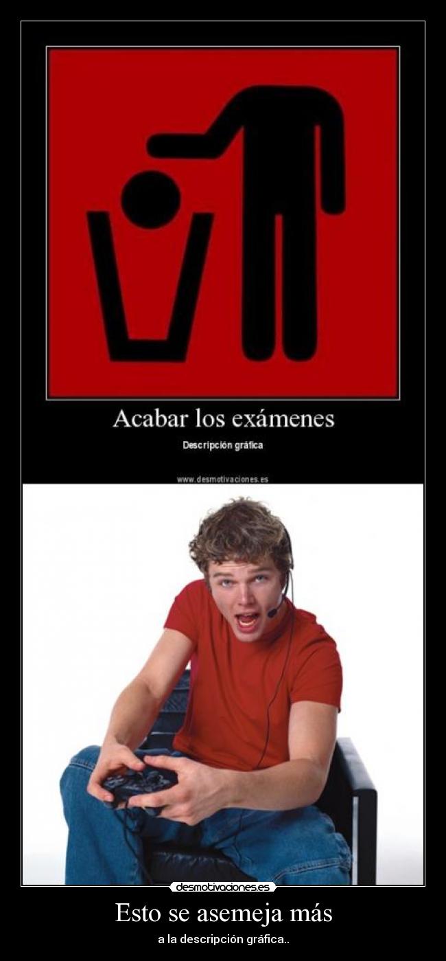 Esto se asemeja más - a la descripción gráfica..