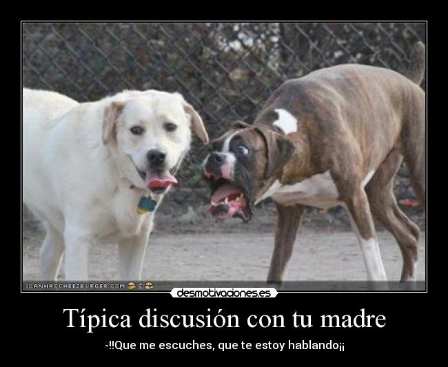 Típica discusión con tu madre -