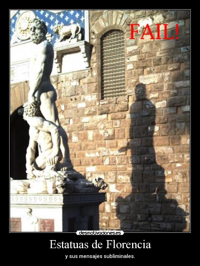 Estatuas de Florencia - y sus mensajes subliminales.