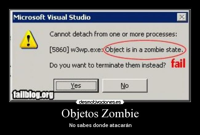Objetos Zombie - No sabes donde atacarán