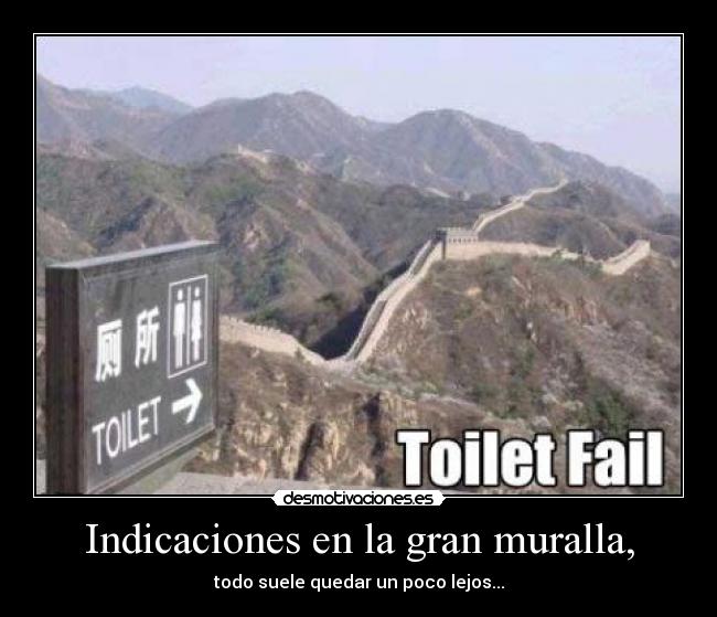 Indicaciones en la gran muralla, - 